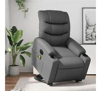 Vidaxl Fauteuil Inclinable De Massage Électrique Gris Similicuir Gris