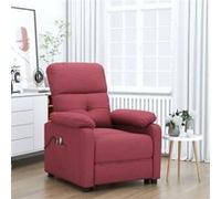 Vidaxl Fauteuil Électrique De Massage Bordeaux Tissu Rouge