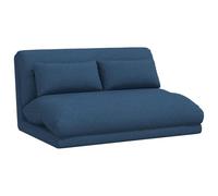 vidaXL Fauteuil de Sol Ajustable Bleu Tissu, Fauteuil de Sol inclinable, Moderne et Ergonomique, Parfait pour Le Salon, Design Compact et modulable