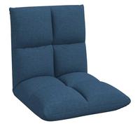 vidaXL Fauteuil de Sol Ajustable Bleu Tissu, Fauteuil réglable, Dossier Multi-Position, Assise Moderne pour Salon, Coussin en Mousse Compact, Pratique