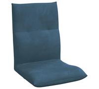 vidaXL Fauteuil de Sol Ajustable Bleu Velours, Chaise de Sol réglable, Alternative canapé en Velours, siège Polyvalent, Spot détente Confortable