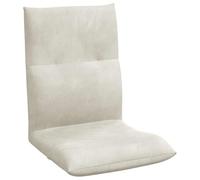vidaXL Fauteuil de Sol Ajustable Crème Velours, Chaise de Sol réglable, Alternative canapé en Velours, siège Polyvalent, Spot détente Confortable