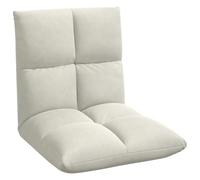 vidaXL Fauteuil de Sol Ajustable Crème Velours, Fauteuil de Salon, siège rectangulaire modulable, Dossier réglable, détente Moderne et compacte