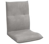 vidaXL Fauteuil de Sol Ajustable Gris Clair Velours, Chaise de Sol réglable, Alternative canapé en Velours, siège Polyvalent, Spot détente Confortable