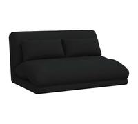 vidaXL Fauteuil de Sol Ajustable Noir Tissu, Fauteuil de Sol inclinable, Moderne et Ergonomique, Parfait pour Le Salon, Design Compact et modulable
