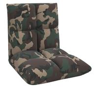 vidaXL Fauteuil de Sol Ajustable Vert armée Tissu, Fauteuil réglable, Dossier Multi-Position, Assise Moderne pour Salon, Coussin en Mousse Compact, Pratique