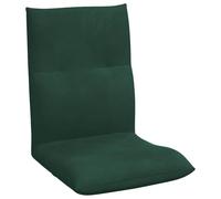 vidaXL Fauteuil de Sol Ajustable Vert foncé Velours