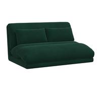vidaXL Fauteuil de Sol Ajustable Vert foncé Velours, Chaise de Sol Moderne Ajustable, Fauteuil inclinable Multi-Positions, Confortable et Gain de Place pour Le Salon