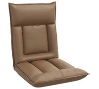 vidaXL Fauteuil de Sol Cappuccino 55 x 61 x 70 cm Simili Cuir, Chaise de Sol rectangulaire Pliable réglable, Lounger intérieur Ergonomique Moderne, sièges en Faux Cuir Polyvalents
