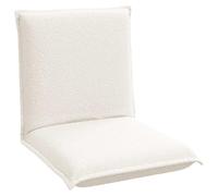 vidaXL Fauteuil de Sol Crème 54 x 64 x 59 cm Tissu en Laine de Mouton