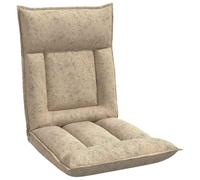 vidaXL Fauteuil de Sol Gris Clair 55 x 61 x 70 cm Tissu, Fauteuil au Sol Pliable Moderne, Assise de Salon, mobilier Polyvalent, Souple, Ergonomique et Gain de Place pour se Relaxer chez soi