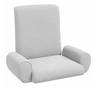 vidaXL Fauteuil de Sol Gris Clair 68 x 51 x 56 cm Velours grainé, Chaise de Sol Velours réglable, Assise Moderne Pliante, siège Ergonomique, Meuble de Salon Compact intérieur