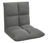 vidaXL Fauteuil de Sol Gris foncé 50 x 61 x 57 cm Velours, Chaise de Sol Ajustable pour Salon, Design Moderne avec Un Cadre en métal et des assises rembourrées