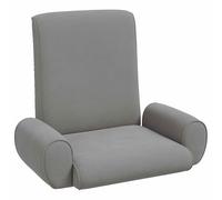 vidaXL Fauteuil de Sol Gris foncé 68 x 51 x 56 cm Velours grainé, Chaise de Sol Velours réglable, Assise Moderne Pliante, siège Ergonomique, Meuble de Salon Compact intérieur