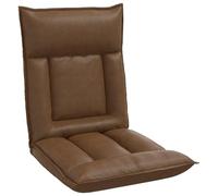 vidaXL Fauteuil de Sol Marron 55 x 61 x 70 cm Tissu, Fauteuil au Sol Pliable Moderne, Assise de Salon, mobilier Polyvalent, Souple, Ergonomique et Gain de Place pour se Relaxer chez soi