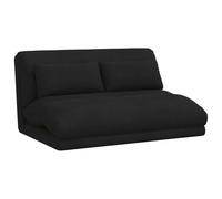 vidaXL Fauteuil de Sol Noir 110 x 82 x 55 cm Velours, Chaise Longue Ajustable, Solution d'Assise Moderne en Mousse, Compacte et Pliable pour Salon ou Chambre, Polyvalente et Économisante d'Espace