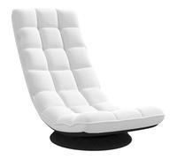 VidaXL Fauteuil de sol pivotant blanc 70x51x79 cm tissu