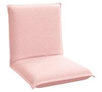 vidaXL Fauteuil de Sol Rose 54 x 64 x 59 cm Tissu en Laine de Mouton