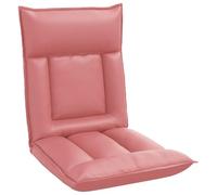 vidaXL Fauteuil de Sol Rose 55 x 61 x 70 cm Simili Cuir, Chaise de Sol rectangulaire Pliable réglable, Lounger intérieur Ergonomique Moderne, sièges en Faux Cuir Polyvalents