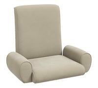 vidaXL Fauteuil de Sol Sable 68 x 51 x 56 cm Velours grainé, Chaise de Sol Velours réglable, Assise Moderne Pliante, siège Ergonomique, Meuble de Salon Compact intérieur