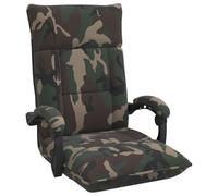 vidaXL Fauteuil de Sol Vert armée 66 x 66 x 80 cm Tissu, Chaise de Sol Ajustable et Pliable, rectangulaire, Fauteuil Moderne, Coussin Doux, Gain de Place, Tissu, Ergonomique, Assise intérieure