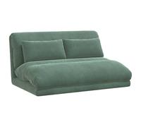 vidaXL Fauteuil de Sol Vert Mer 110 x 82 x 55 cm Velours, Chaise Longue Ajustable, Solution d'Assise Moderne en Mousse, Compacte et Pliable pour Salon ou Chambre, Polyvalente et Économisante d'Espace