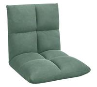 vidaXL Fauteuil de Sol Vert Mer 50 x 61 x 57 cm Velours, Chaise de Sol Ajustable pour Salon, Design Moderne avec Un Cadre en métal et des assises rembourrées