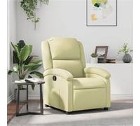 Fauteuil echt leer crème