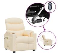 Vidaxl Fauteuil Électrique De Massage Crème Tissu