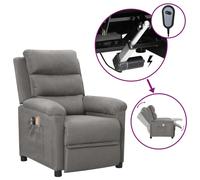 Vidaxl Fauteuil Électrique De Massage Gris Clair Tissu Gris
