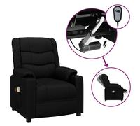 Vidaxl Fauteuil Électrique De Massage Noir Similicuir Noir
