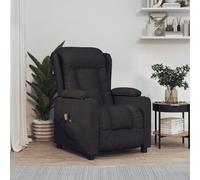 Vidaxl Fauteuil Électrique De Massage Noir Tissu Noir
