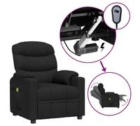 Vidaxl Fauteuil Électrique De Massage Noir Tissu Noir