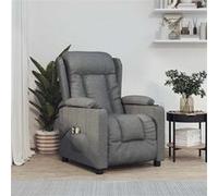 Vidaxl Fauteuil Électrique De Massage Gris Foncé Tissu Gris