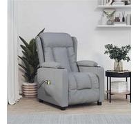 Fauteuil Electrique de Massage, Siège Inclinable avec Dossier et Repose-Pied, Fauteuil Releveur, Chaise de Relaxation Salon Maison Intérieur, Gris