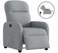 vidaXL Fauteuil électrique réglable tissu gris clair Gris G