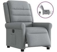 Vidaxl Fauteuil Inclinable Électrique Gris Clair Tissu Gris