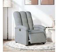 Vidaxl Fauteuil Inclinable Électrique Gris Clair Tissu Gris