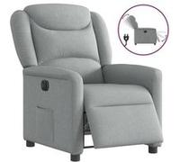 Vidaxl Fauteuil Inclinable Électrique Gris Clair Tissu Gris