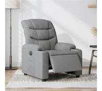 vidaXL Fauteuil inclinable électrique 3206627 – Tissu gris clair, accoudoirs