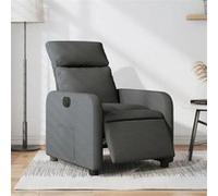 Fauteuil Inclinable Electrique, Chaise de Relaxation avec Dossier et Repose-pied Réglables, Siège de Salon Salle de Séjour, Moderne, Gris Foncé Tissu