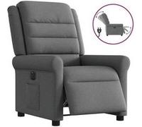 vidaXL Fauteuil inclinable électrique Gris foncé Tissu