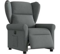 vidaXL Fauteuil électrique réglable Tissu gris foncé Gris G