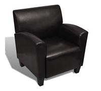 vidaXL Chaise de canapé Marron foncé Similicuir