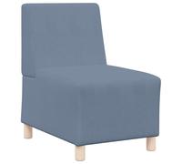 vidaXL Fauteuil en velours côtelé contemporain bleu de, dimensions 55 x 74 x 82 cm. Il est rembourré en mousse respirante et supporte jusqu'à 110 kg. Ses pieds sont en plastique noir, parfait pour un