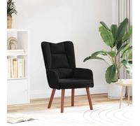 vidaXL Fauteuil Relaxant en Velours Noir