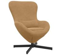 vidaXL Fauteuil Ergonomique en Velours Marron avec accoudoirs, Parfait pour l'intérieur | Chaise contemporaine pour Le Salon et Le Bureau, siège pivotant Moderne idéal pour se Relaxer chez soi