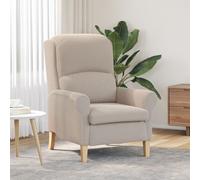 vidaXL Fauteuil Ergonomique Gris clair Polyester, Bois Standard