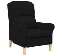 vidaXL Fauteuil Ergonomique Noir pour Le Salon, Super Confortable, Fait en Tissu résistant, Parfait pour Les Adultes, idéal pour Lire, Meuble Moderne en Bois.