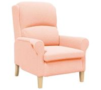 Vidaxl Fauteuil Ergonomique Rose Tissu, Bois Moyen Ergonomique
